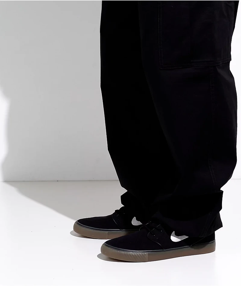 Nike SB Zoom Janoski OG+ Black & Gum Canvas Skate Shoes