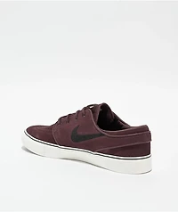 Nike SB Zoom Janoski OG+ Burgundy Crush, Sail & Black Skate Shoes