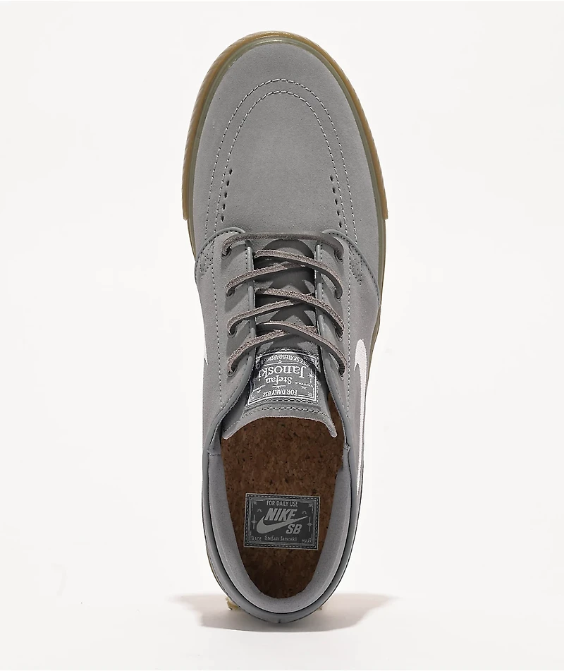 Nike SB Zoom Janoski OG+ Cool Grey, White & Gum Skate Shoes