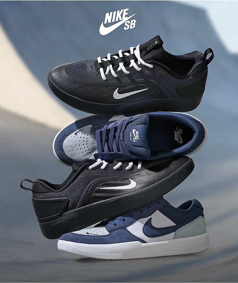 Nike SB Zoom Nyjah 4 Black & White Skate Shoes