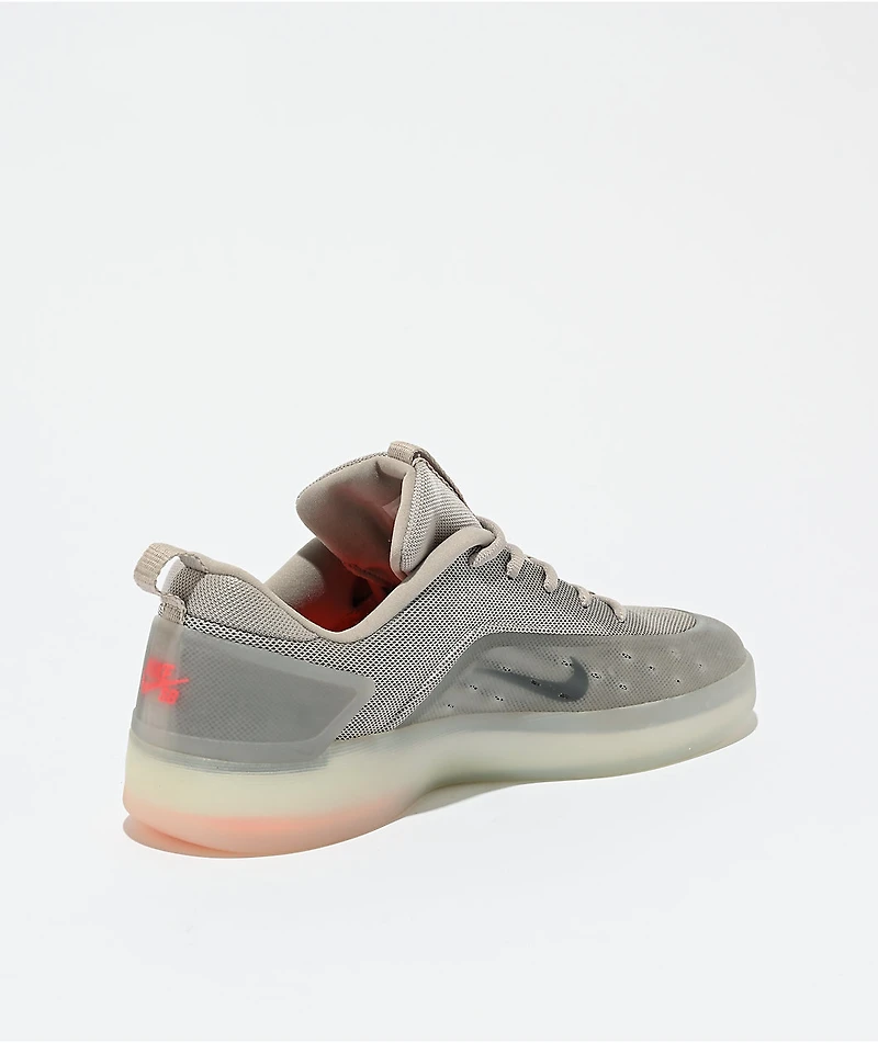 Nike SB Zoom Nyjah 4 Grey, Silver & Jade Skate Shoes