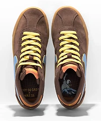 Nike SB x Why So Sad Bruin High PRM Chocolate & Blue Skate Shoes