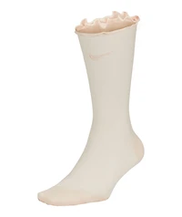 Nike Sheer Pink Ruffle Crew Socks
