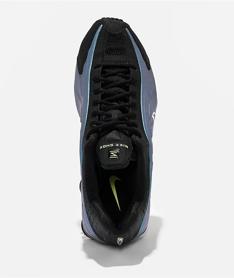 Nike Shox R4 Black, Sapphire & Liquid Lime Shoes