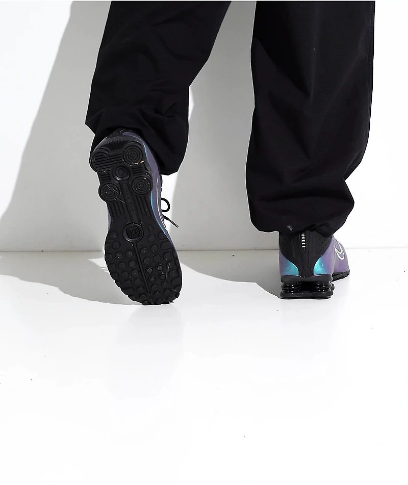 Nike Shox R4 Black, Sapphire & Liquid Lime Shoes