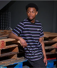 Nike Sportswear Black, Blue & Red Stripe T-Shirt