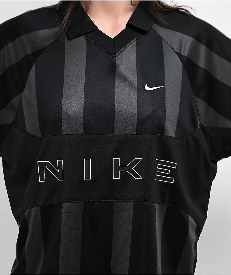 Nike Sportswear Black & Grey Stripe Jersey