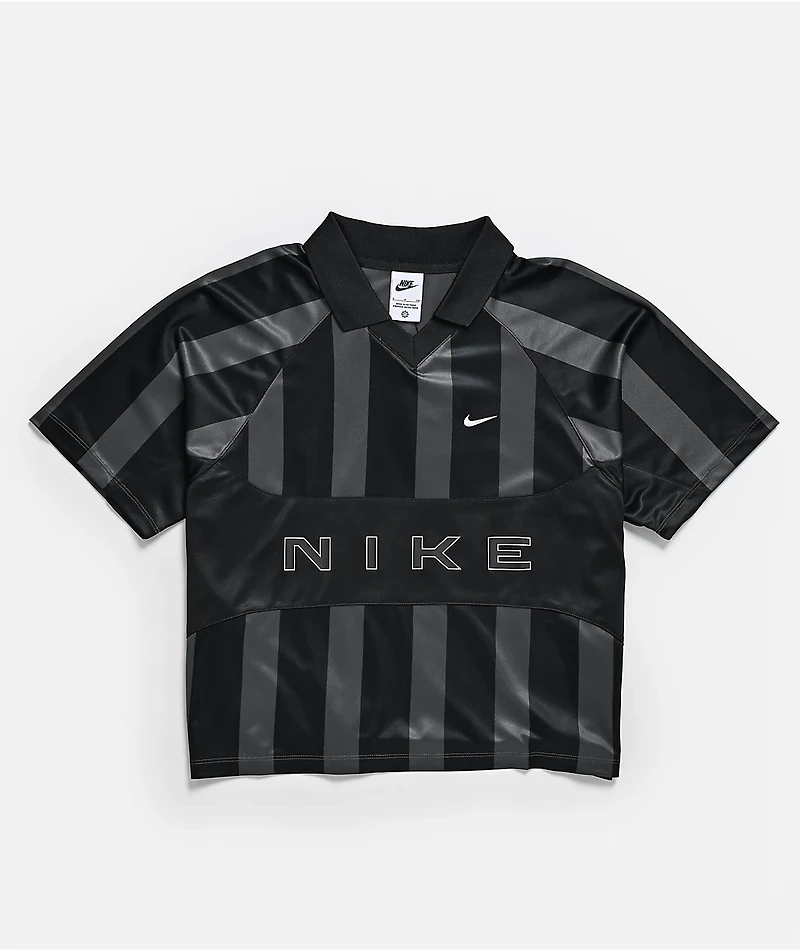 Nike Sportswear Black & Grey Stripe Jersey