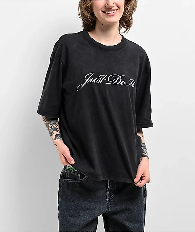 Nike Sportswear Black Wash Boxy T-Shirt