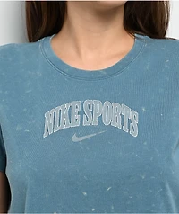 Nike Sportswear Blue Wash Crop T-Shirt