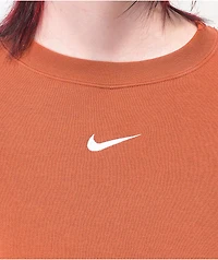 Nike Sportswear Burnt Orange Crop Crewneck Sweatshirt