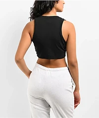 Nike Sportswear Chill Knit Black Ribbed Crop Tank Top