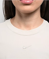 Nike Sportswear Chill Knit Light Orewood Brown Crop T-Shirt