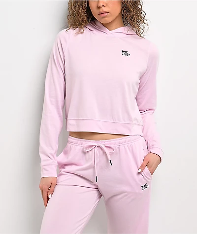 Nike Sportswear Chill Knit Pink Foam Lightweight Crop Hoodie