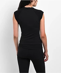 Nike Sportswear Chill Knit Ribbed Black T-Shirt