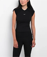 Nike Sportswear Chill Knit Ribbed Black T-Shirt