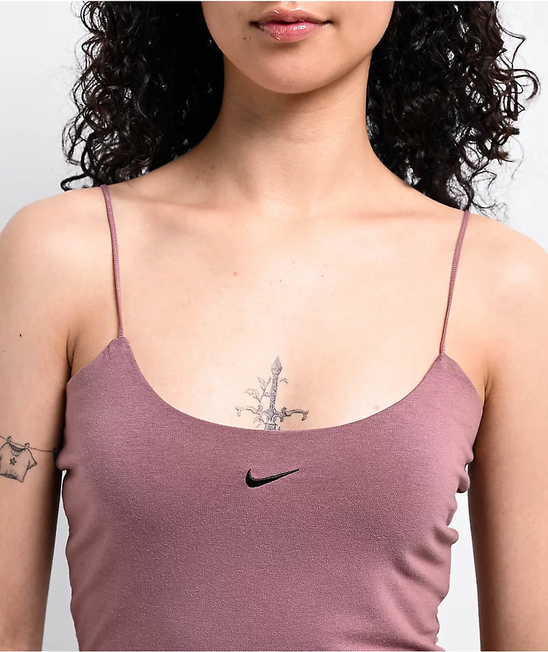 Nike Sportswear Chill Knit Smokey Mauve Cami Top