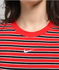 Nike Sportswear Chill Striped Red Knit T-Shirt