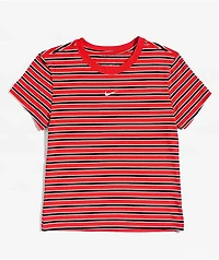 Nike Sportswear Chill Striped Red Knit T-Shirt