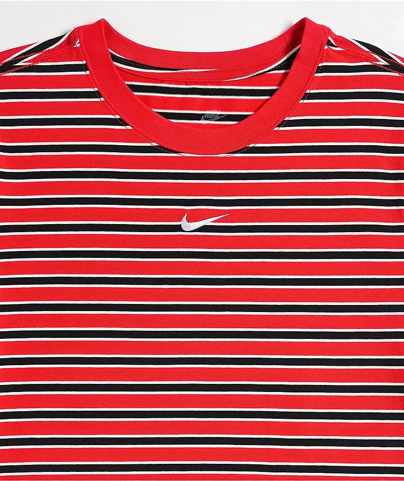 Nike Sportswear Chill Striped Red Knit T-Shirt