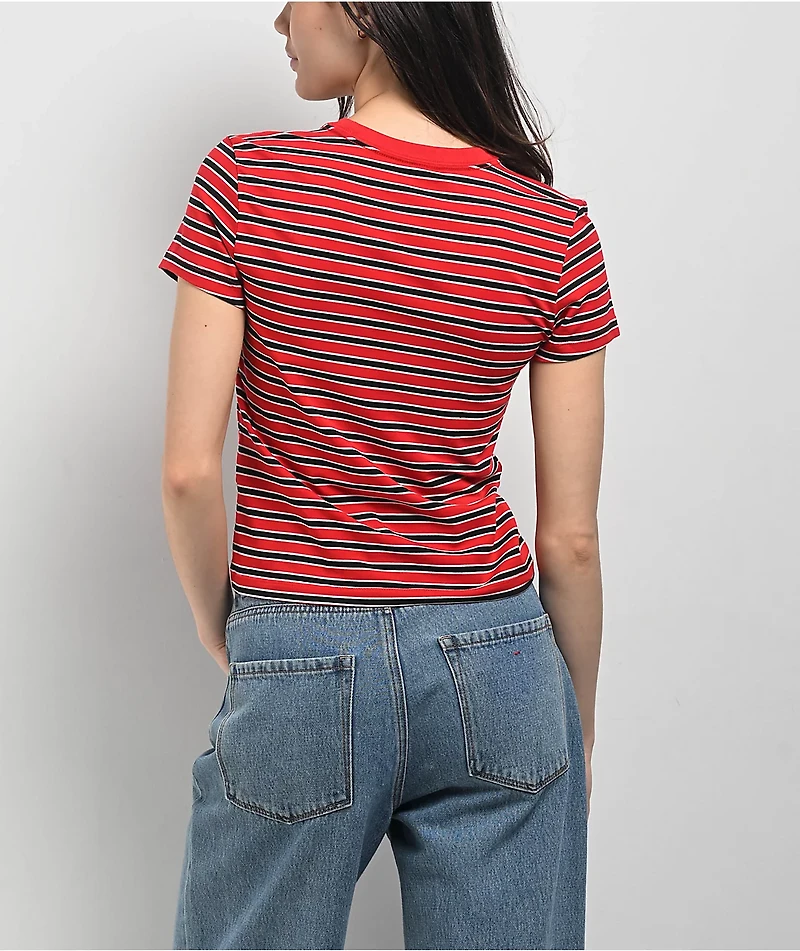 Nike Sportswear Chill Striped Red Knit T-Shirt