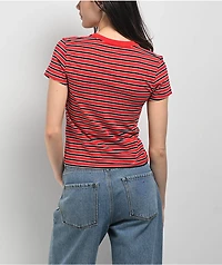 Nike Sportswear Chill Striped Red Knit T-Shirt