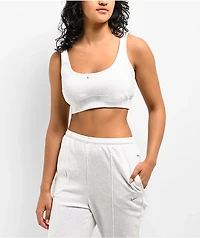 Nike Sportswear Chill Terry Grey Crop Tank Top
