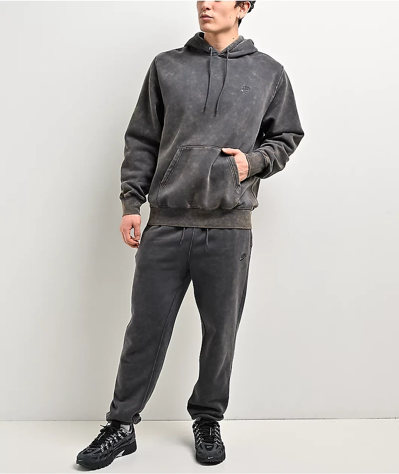 Nike Sportswear Club Anthracite Black Wash Jogger Sweatpants
