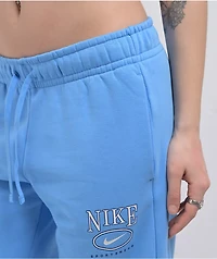 Nike Sportswear Club Blue Wide Leg Fleece Sweatpants