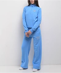 Nike Sportswear Club Blue Wide Leg Fleece Sweatpants