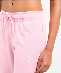 Nike Sportswear Club Fleece Beyond Pink Mid Rise Wide Leg Sweatpants
