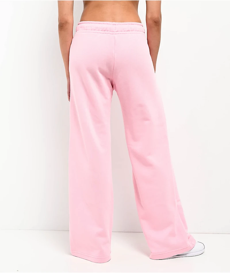 Nike Sportswear Club Fleece Beyond Pink Mid Rise Wide Leg Sweatpants