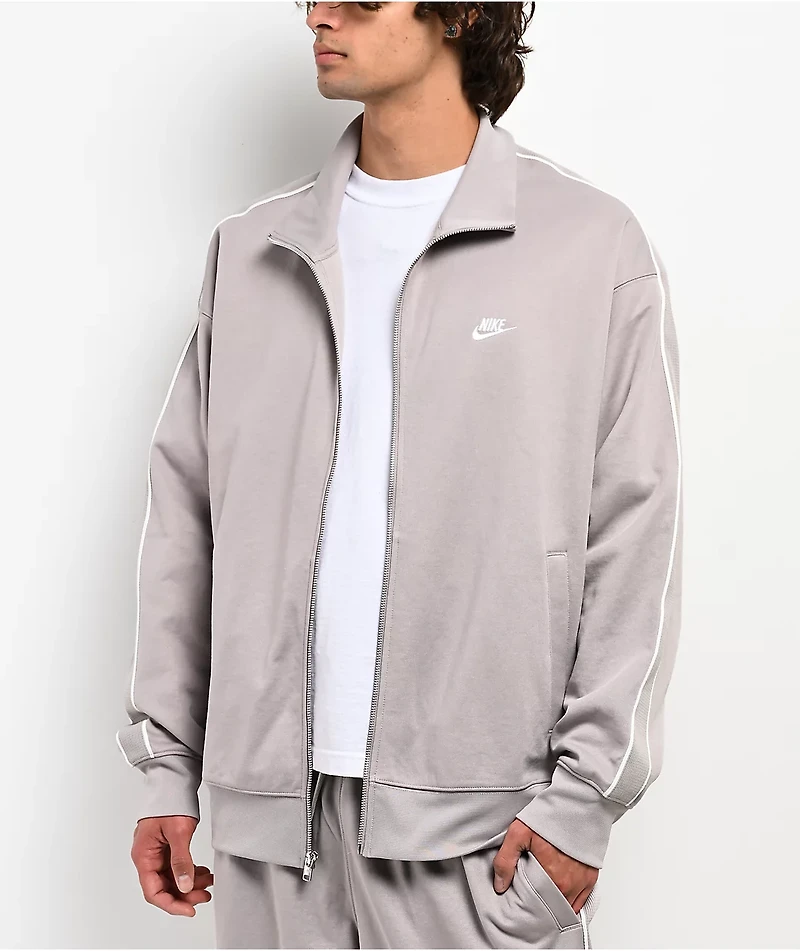 Nike Sportswear Club Fleece Grey Oversized Zip Track Jacket