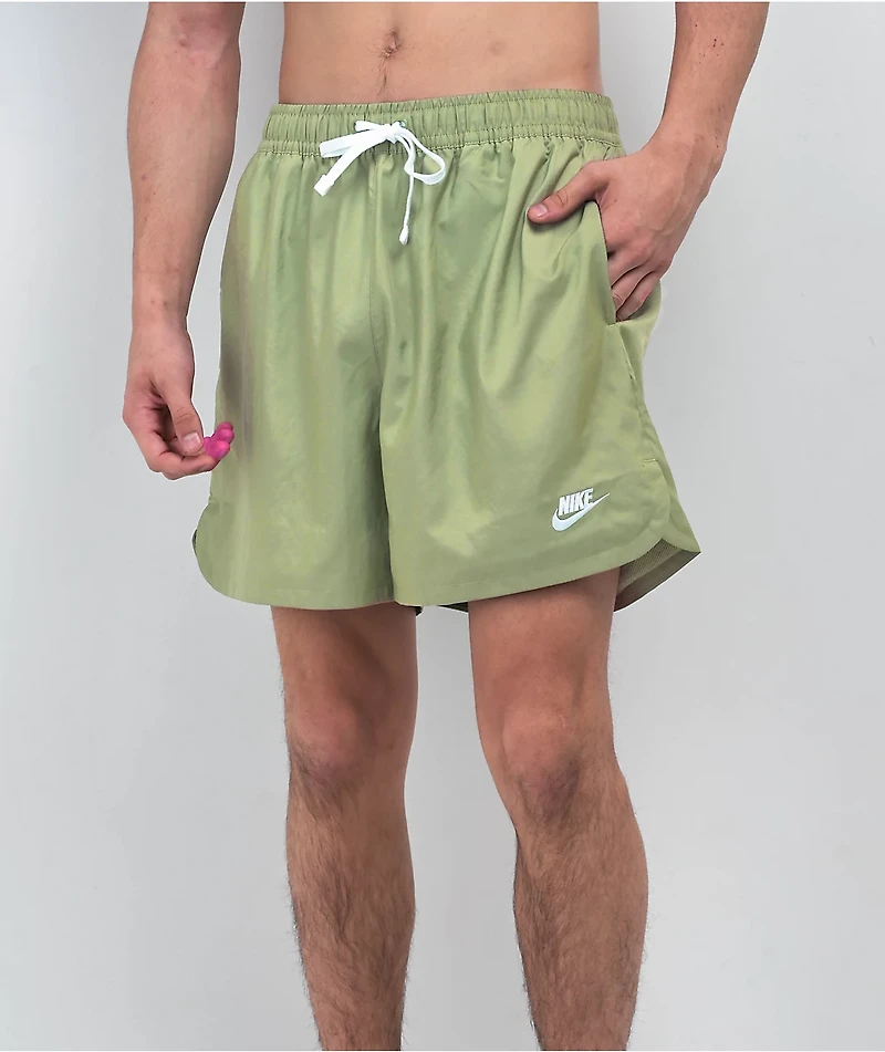 Nike Sportswear Club Green Woven Flow Shorts