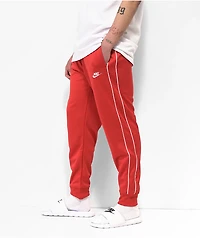 Nike Sportswear Club Polyknit Red & White Jogger Sweatpants