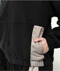 Nike Sportswear Essential Black & Grey Fleece Zip Jacket