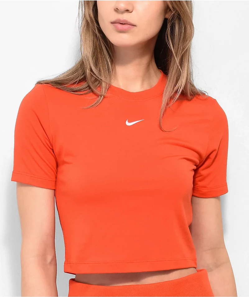Nike Sportswear Essential Blood Orange Crop T-Shirt