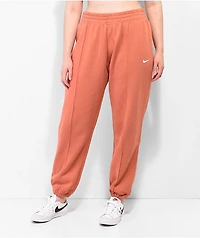 Nike Sportswear Essential Orange Fleece Sweatpants