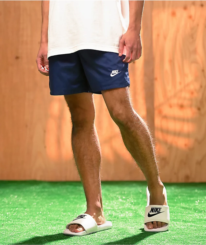 Nike Sportswear Essentials Navy Blue Woven Flow Shorts