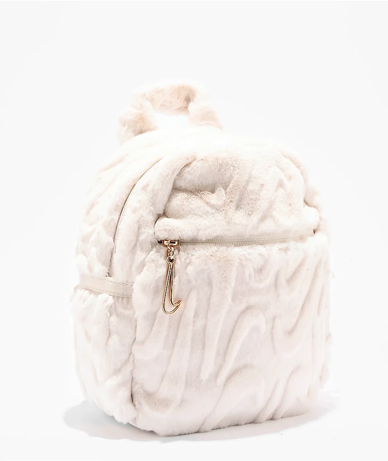 Nike Sportswear Futura Faux Fur White Mini Backpack