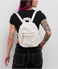 Nike Sportswear Futura Faux Fur White Mini Backpack