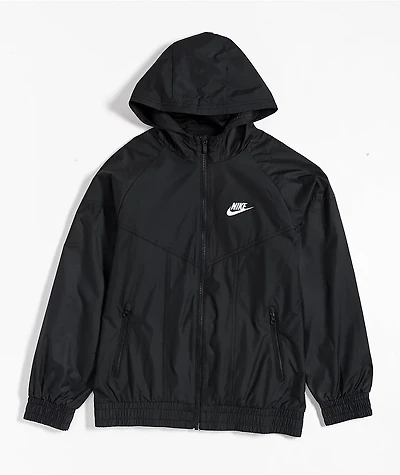 Nike Sportswear Kids Black Windbreaker Jacket