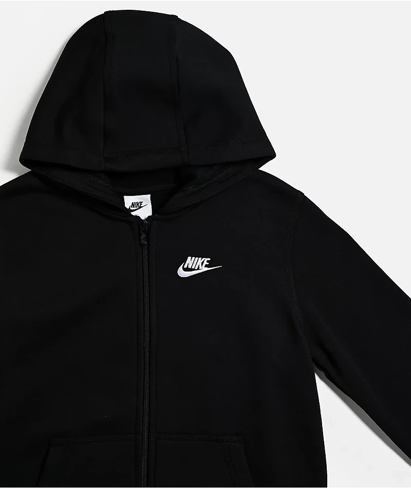 Nike Sportswear Kids Black Zip Hoodie