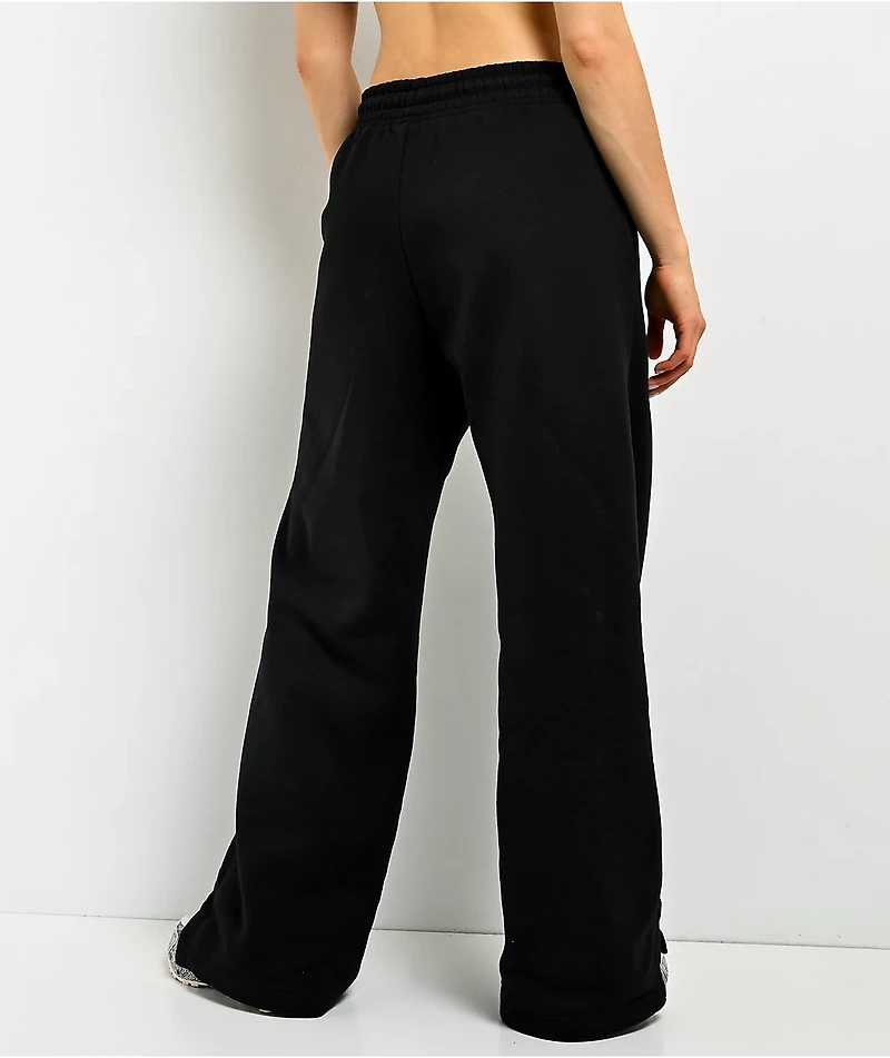 Nike Sportswear Phoenix Black High Rise Wide Leg Sweatpants
