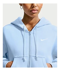 Nike Sportswear Phoenix Blue Crop Zip Hoodie