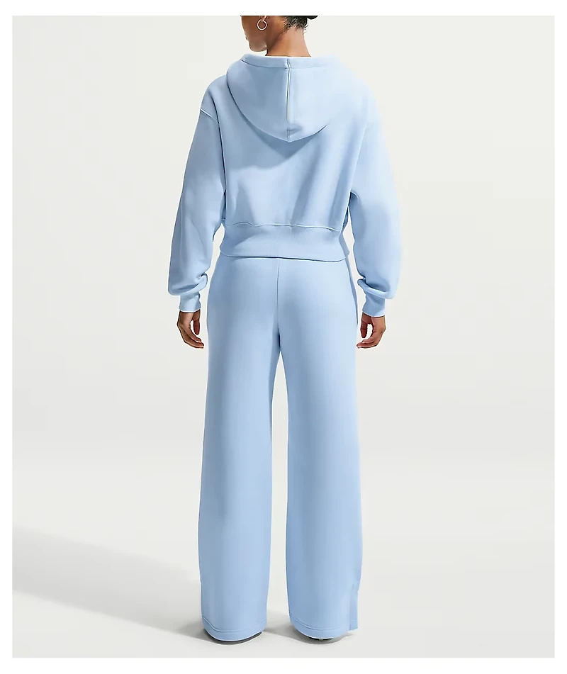 Nike Sportswear Phoenix Blue Crop Zip Hoodie