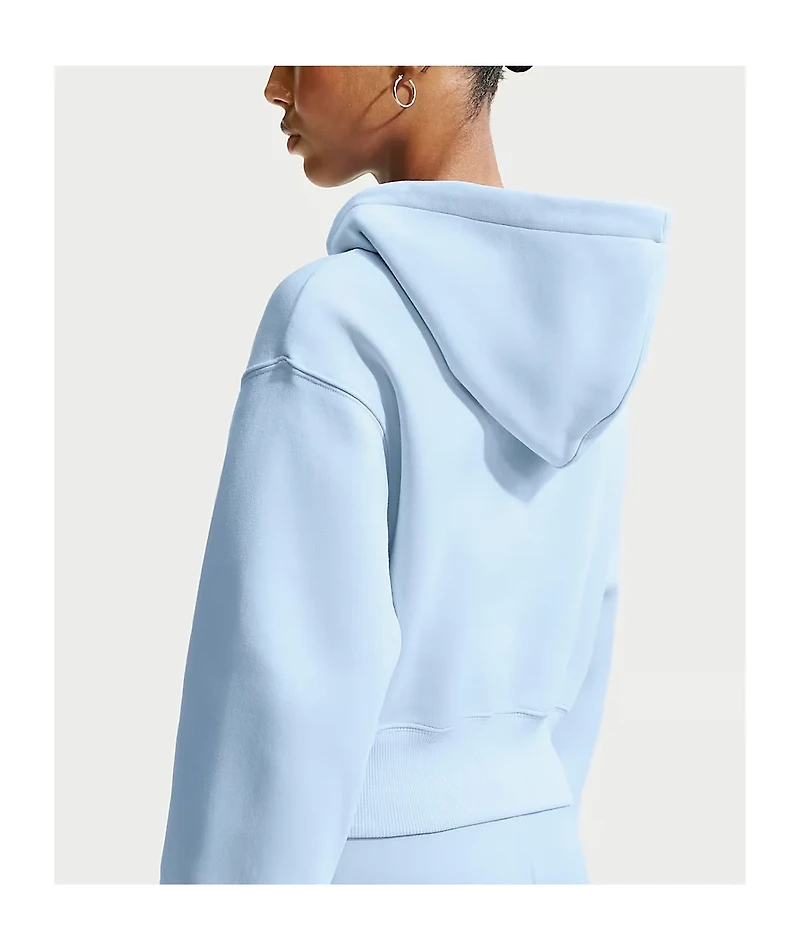 Nike Sportswear Phoenix Blue Crop Zip Hoodie