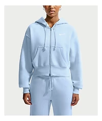 Nike Sportswear Phoenix Blue Crop Zip Hoodie