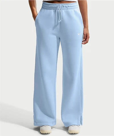 Nike Sportswear Phoenix Blue High Rise Wide Leg Sweatpants