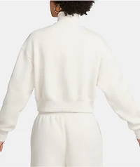 Nike Sportswear Phoenix Cream Quarter Zip Crop Sweatshirt